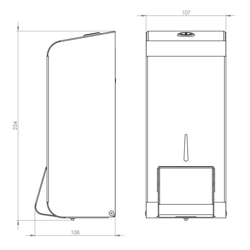 Matte Black Steel 900ml Liquid Soap Dispenser