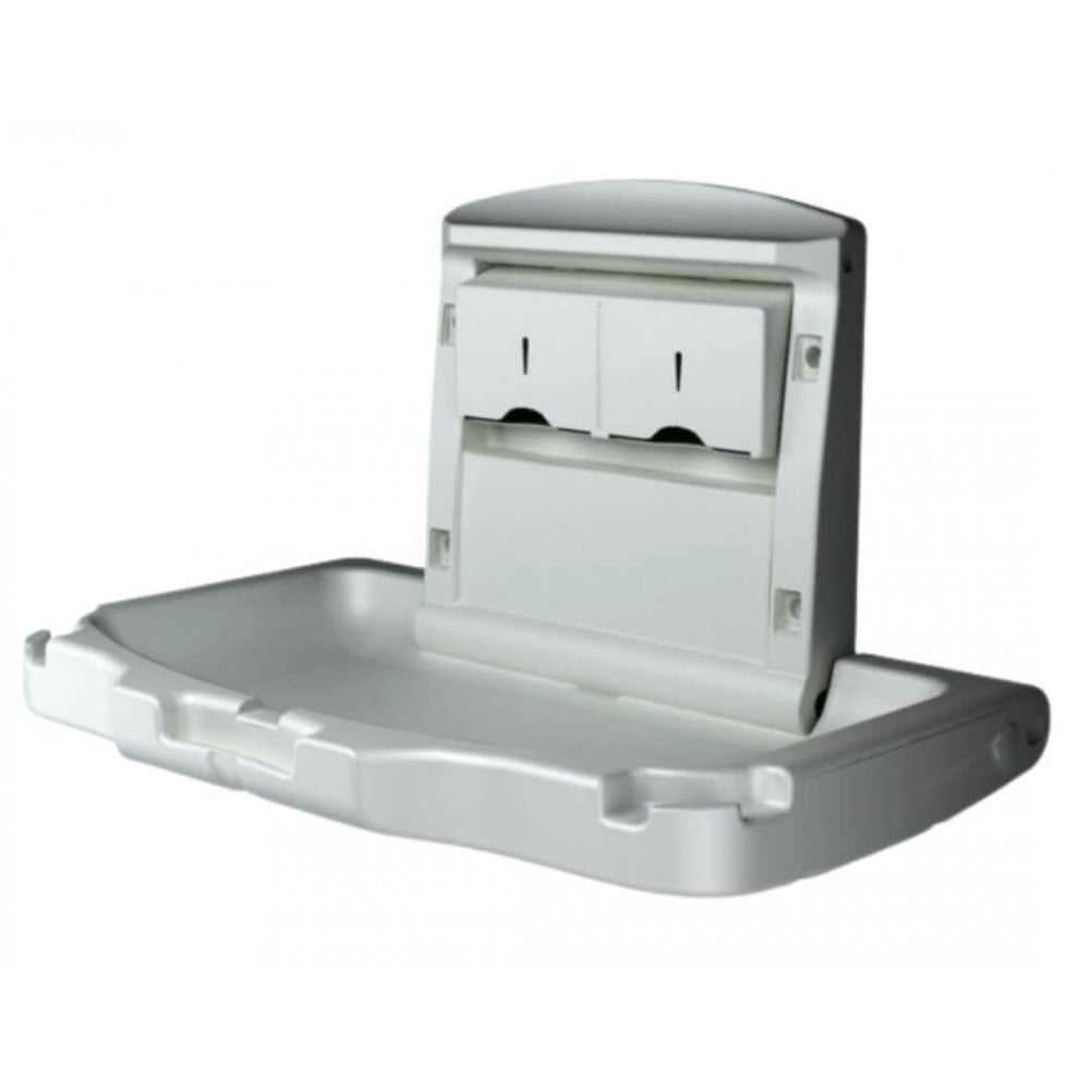 Folding baby outlet changing unit