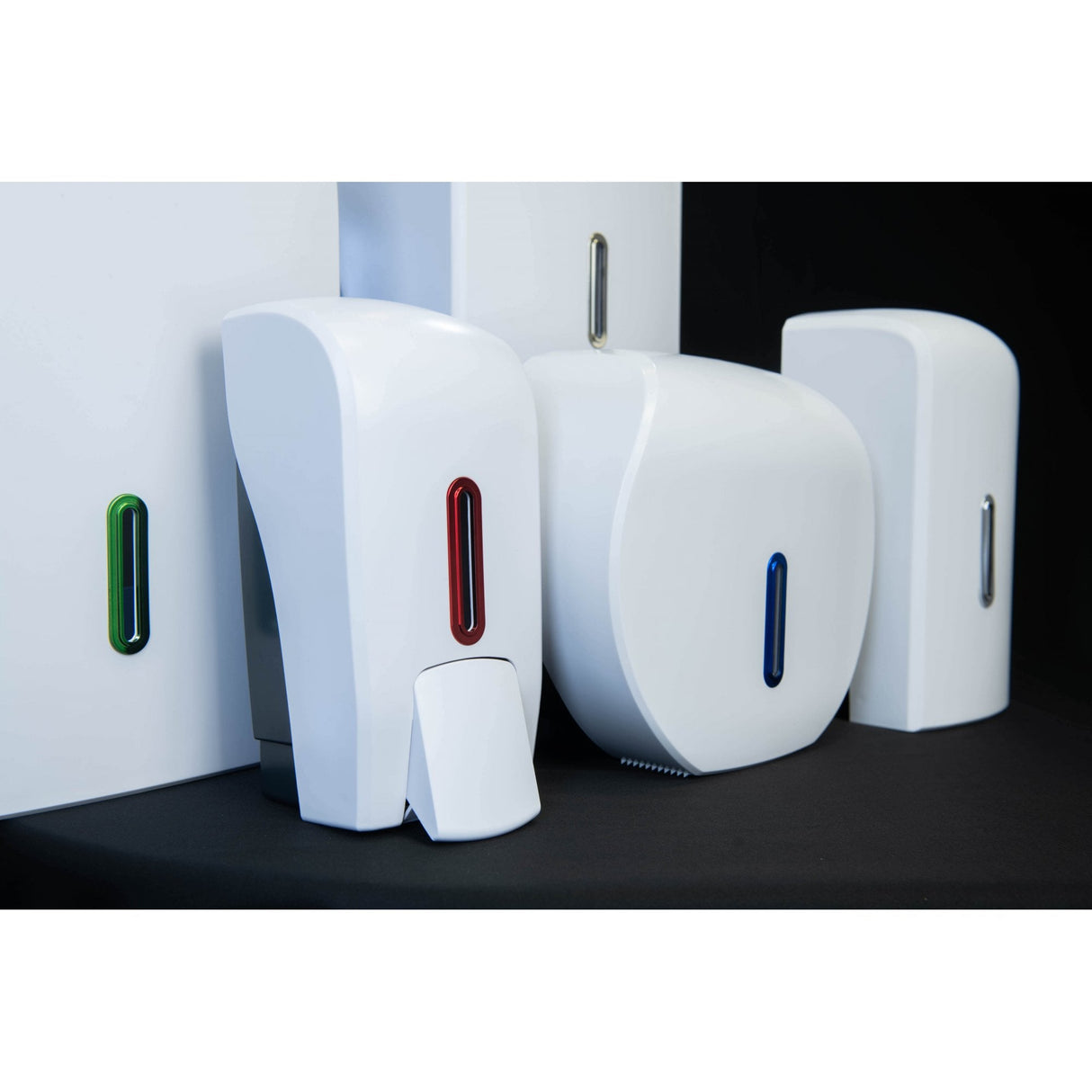 Dispenser per carta igienica Mini Jumbo serie Vivo Halo in plastica ABS