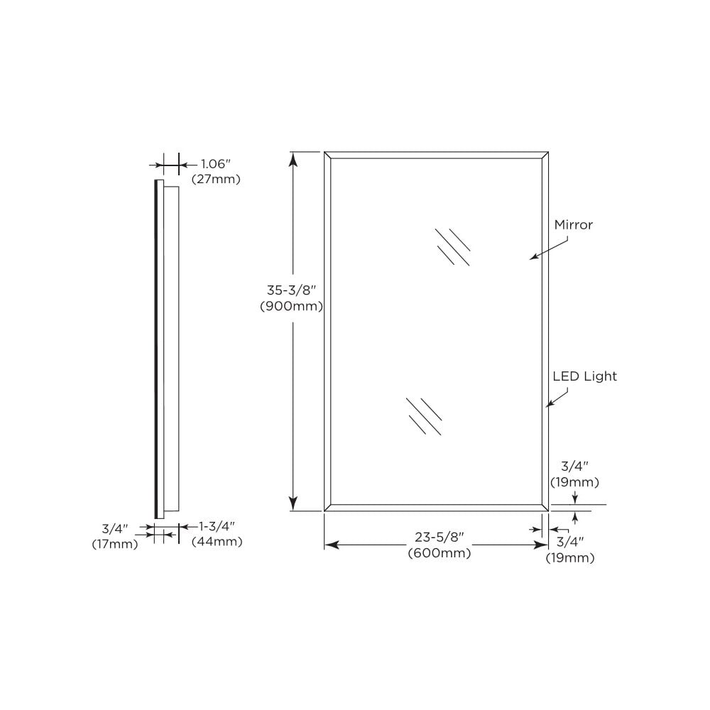 B-1671 2436 Bobrick LED Edge Lit Mirror (600x900)