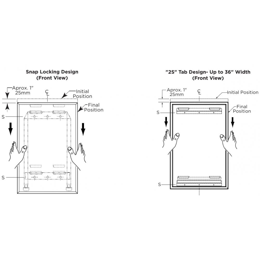 B-290 1836 Bobrick Mirror With Stainless Steel Angle Frame (910x460 ...