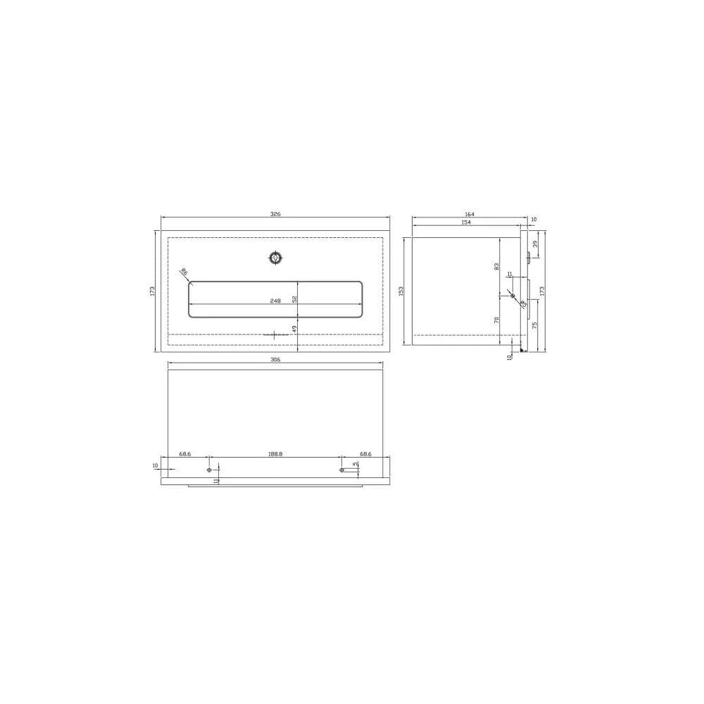 DP3601 Dolphin Prestige Under Counter Paper Towel Dispenser