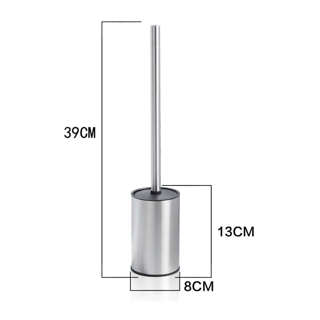 Stainless Steel Free Standing Toilet Brush Set