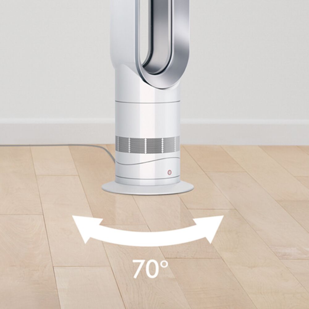 Dyson Hot+Cool™ Jet Focus AM09 fan heater in white/nickel