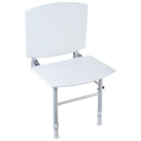 Folding Shower Seat With Backrest & Adjustable Front Legs