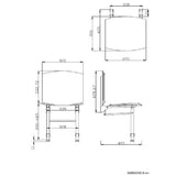 Folding Shower Seat With Backrest & Adjustable Front Legs