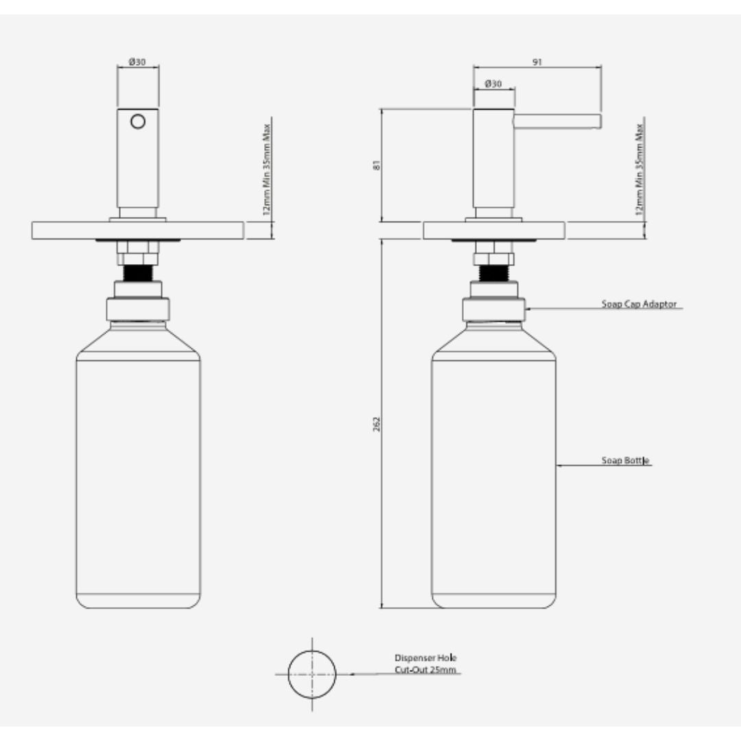 Manual Deck Mounted 1L Soap Dispenser TSL.410