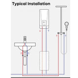 InLine DEX12 NEXT 8.8kW - 11.5kW Single Phase Electronic Instant Water Heater (DEX12NEXT)