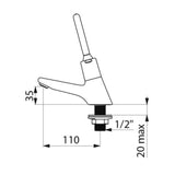 745440 DELABIE TEMPOSTOP Time Flow Tap With Lever